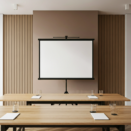 Meeting room with presentation screen